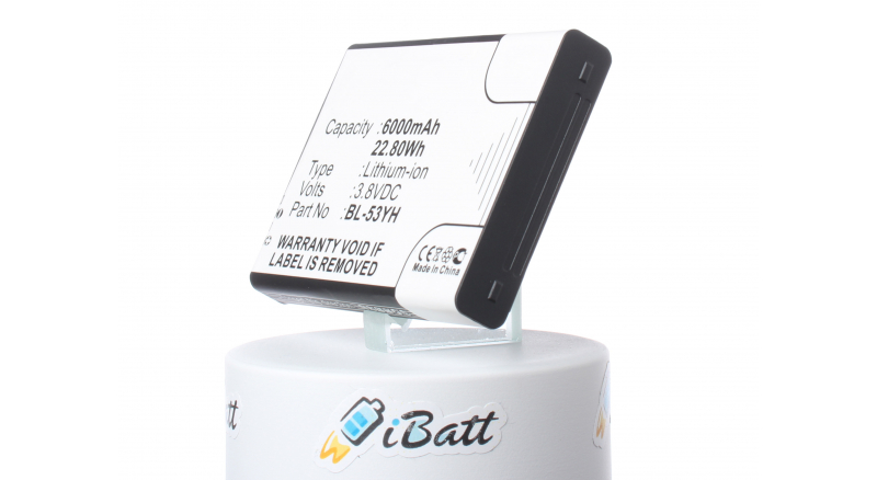 Аккумуляторная батарея iBatt iB-M720 для телефонов, смартфонов LGЕмкость (mAh): 6000. Напряжение (V): 3,8
