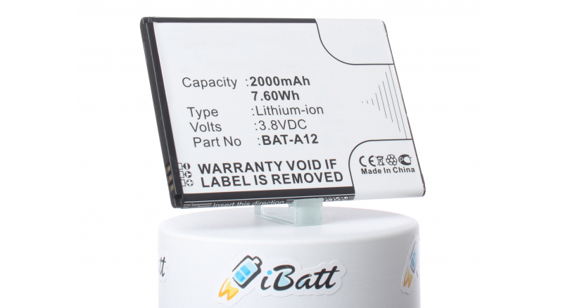 Аккумуляторная батарея BAT-A12 для телефонов, смартфонов Acer. Артикул iB-M913.Емкость (mAh): 2000. Напряжение (V): 3,8