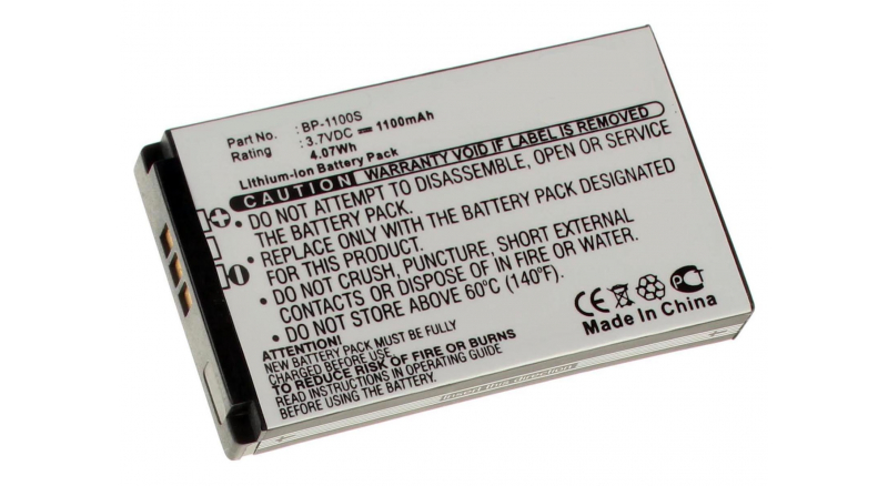 Аккумуляторная батарея BP-1100S для фотоаппаратов и видеокамер Kyocera. Артикул iB-F452.Емкость (mAh): 1100. Напряжение (V): 3,7