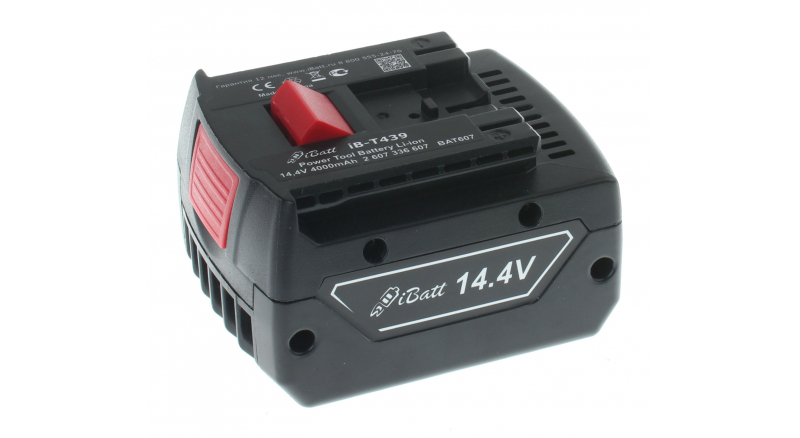 Аккумуляторная батарея для электроинструмента Bosch GHO 14.4 V-LI. Артикул iB-T439.Емкость (mAh): 4000. Напряжение (V): 14,4