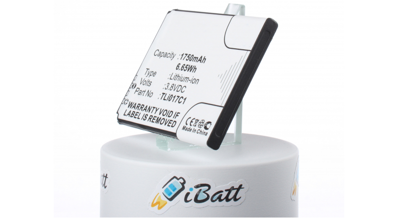 Аккумуляторная батарея для телефона, смартфона Alcatel OT-5019. Артикул iB-M1223.Емкость (mAh): 1750. Напряжение (V): 3,8