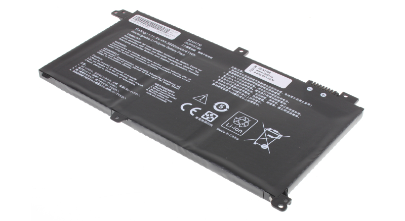 Аккумуляторная батарея для ноутбука Asus S4300UN. Артикул iB-A1705.Емкость (mAh): 3600. Напряжение (V): 11,4