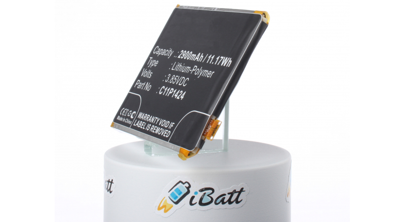 Аккумуляторная батарея C11P1423 для телефонов, смартфонов Asus. Артикул iB-M1324.Емкость (mAh): 2900. Напряжение (V): 3,85