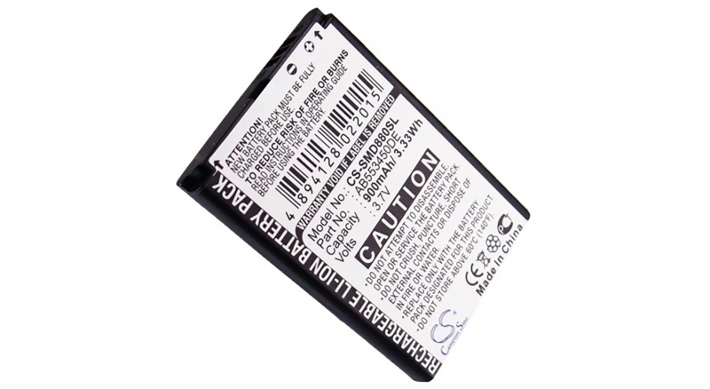 Аккумуляторная батарея для телефона, смартфона Samsung GT-B5712C. Артикул iB-M1000.Емкость (mAh): 900. Напряжение (V): 3,7