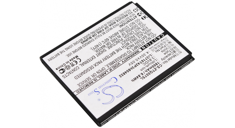Аккумуляторная батарея iBatt iB-M3043 для телефонов, смартфонов ZTEЕмкость (mAh): 1800. Напряжение (V): 3,8