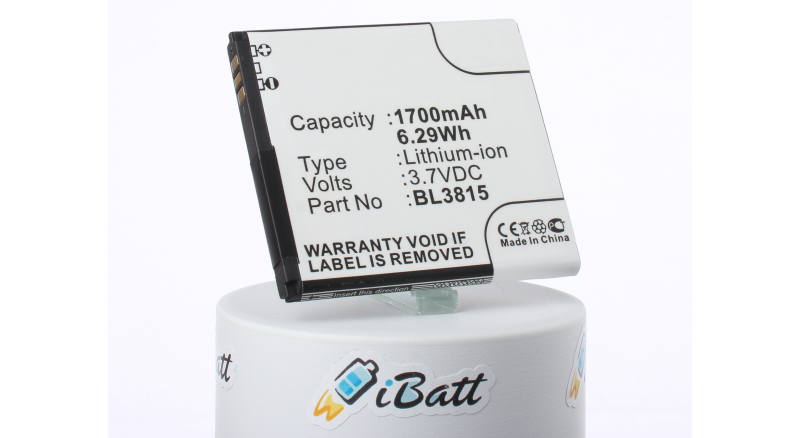 Аккумуляторная батарея iBatt iB-M1760 для телефонов, смартфонов FlyЕмкость (mAh): 1700. Напряжение (V): 3,7