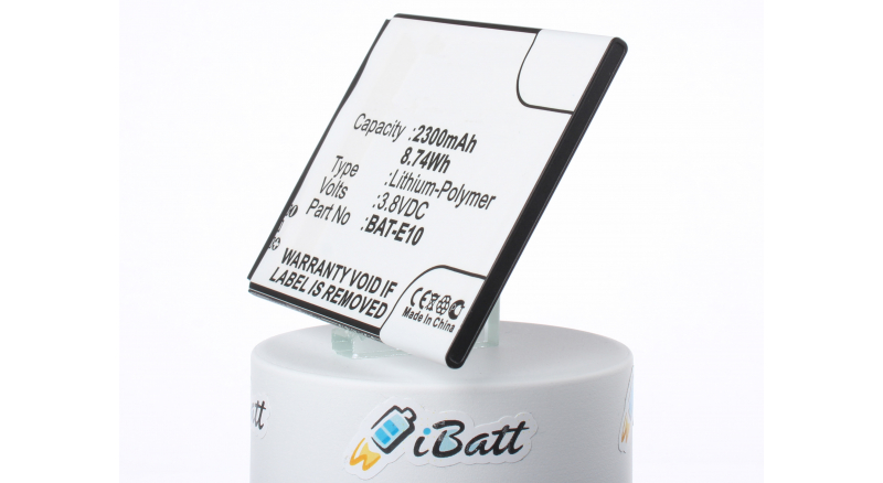 Аккумуляторная батарея BAT-E10(1ICP4/58/71) для телефонов, смартфонов Acer. Артикул iB-M1193.Емкость (mAh): 2300. Напряжение (V): 3,8