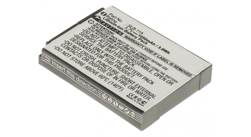 Аккумуляторная батарея SLB-11A для фотоаппаратов и видеокамер Samsung. Артикул iB-F264.Емкость (mAh): 1050. Напряжение (V): 3,7