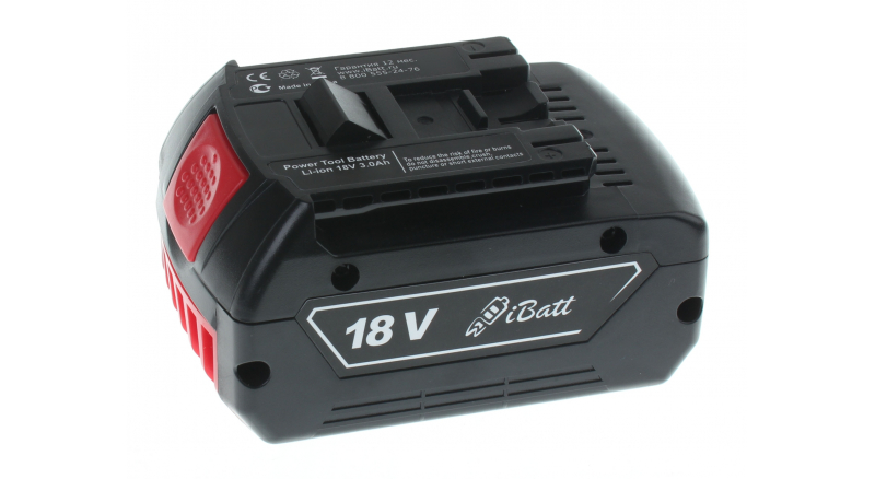 Аккумуляторная батарея для электроинструмента Bosch GST 18 V-LI. Артикул iB-T168.Емкость (mAh): 3000. Напряжение (V): 18