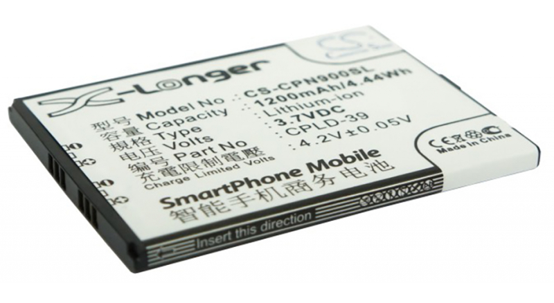 Аккумуляторная батарея для телефона, смартфона Coolpad 8900. Артикул iB-M1667.Емкость (mAh): 1200. Напряжение (V): 3,7