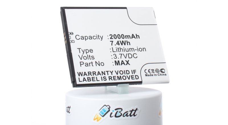Аккумуляторная батарея iBatt iB-M933 для телефонов, смартфонов WikoЕмкость (mAh): 2000. Напряжение (V): 3,7