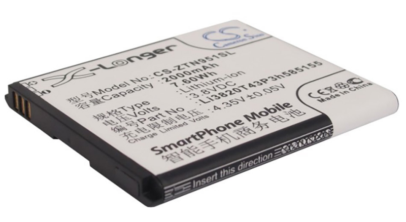 Аккумуляторная батарея Li3820T43P3h585155 для телефонов, смартфонов CRICKET. Артикул iB-M1372.Емкость (mAh): 2000. Напряжение (V): 3,8
