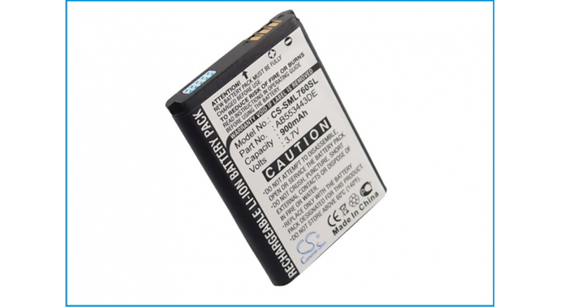 Аккумуляторная батарея AB553443DE для телефонов, смартфонов Samsung. Артикул iB-M2634.Емкость (mAh): 900. Напряжение (V): 3,7