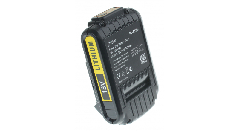 Аккумуляторная батарея для электроинструмента DeWalt DCG412. Артикул iB-T185.Емкость (mAh): 1500. Напряжение (V): 18