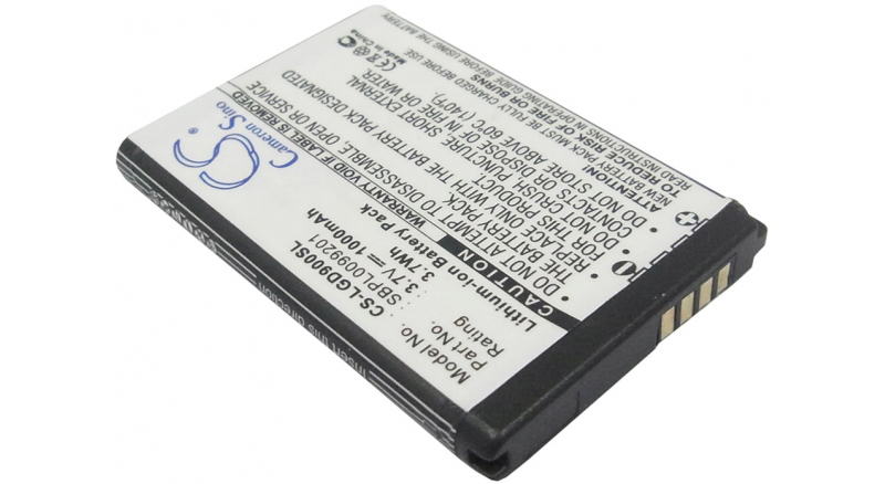 Аккумуляторная батарея для телефона, смартфона LG GD900. Артикул iB-M2184.Емкость (mAh): 1000. Напряжение (V): 3,7