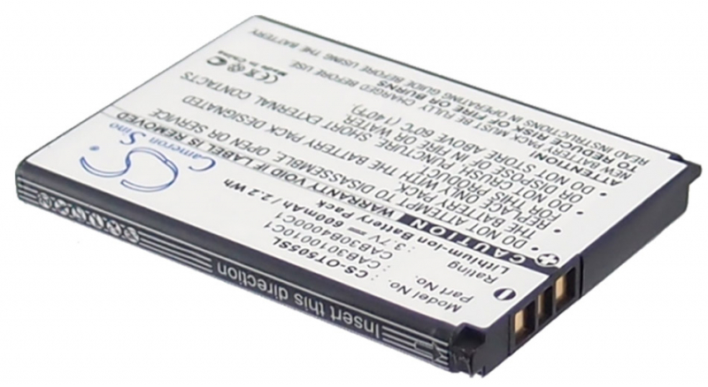 Аккумуляторная батарея CAB30B4000C1 для телефонов, смартфонов Alcatel. Артикул iB-M1256.Емкость (mAh): 600. Напряжение (V): 3,7