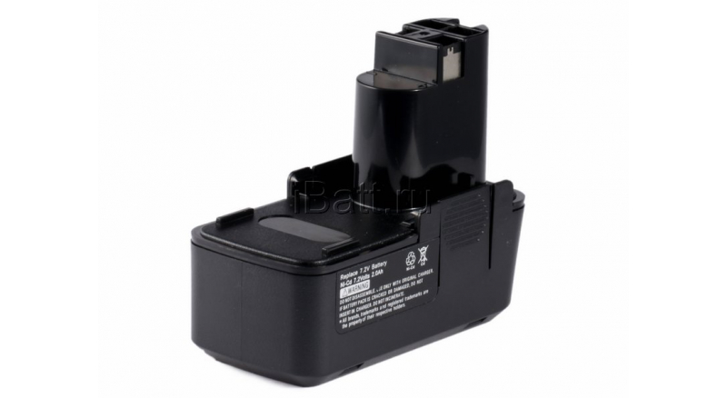 Аккумуляторная батарея iBatt iB-T169 для шуруповертов и другого электроинструмента BoschЕмкость (mAh): 2000. Напряжение (V): 7,2