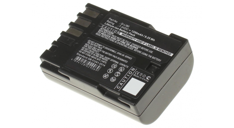 Аккумуляторная батарея D-Li90 для фотоаппаратов и видеокамер Pentax. Артикул iB-F322.Емкость (mAh): 1250. Напряжение (V): 7,4
