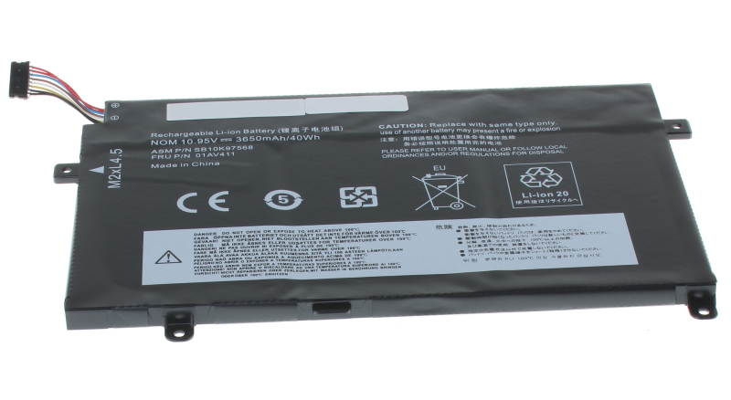 Аккумуляторная батарея для ноутбука Lenovo Thinkpad E470. Артикул 11-11513.Емкость (mAh): 3650. Напряжение (V): 10,95