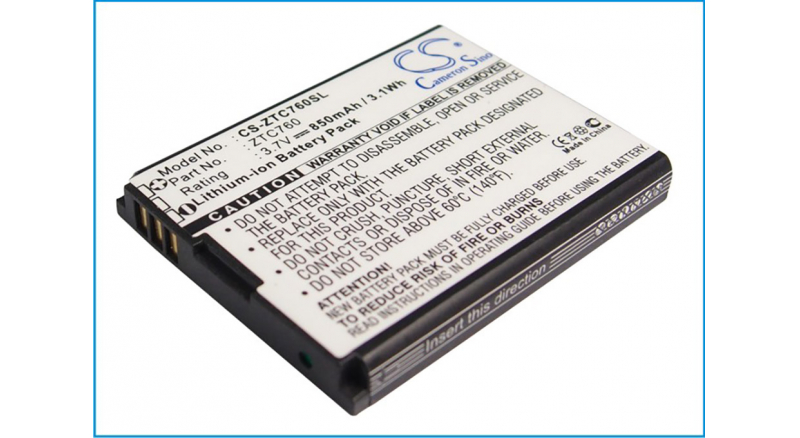 Аккумуляторная батарея iBatt iB-M3096 для телефонов, смартфонов ZTEЕмкость (mAh): 850. Напряжение (V): 3,7
