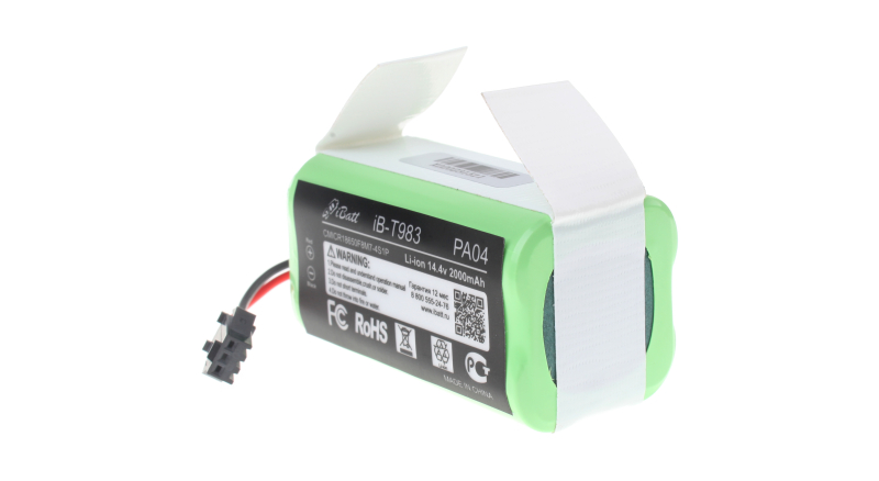 Аккумуляторная батарея для пылесоса Eufy RoboVac R500. Артикул iB-T983.Емкость (mAh): 2000. Напряжение (V): 14,4