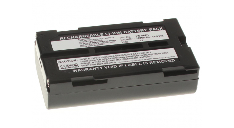Аккумуляторная батарея CGR-B/202E1B для фотоаппаратов и видеокамер Hitachi. Артикул iB-F367.Емкость (mAh): 2000. Напряжение (V): 7,4