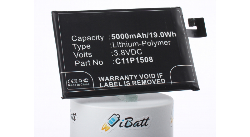 Аккумуляторная батарея iBatt iB-M1326 для телефонов, смартфонов AsusЕмкость (mAh): 5000. Напряжение (V): 3,8