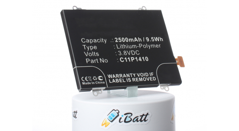 Аккумуляторная батарея iBatt iB-M863 для телефонов, смартфонов AsusЕмкость (mAh): 2500. Напряжение (V): 3,8