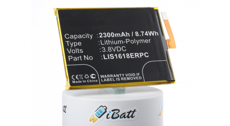 Аккумуляторная батарея iBatt iB-M2862 для телефонов, смартфонов SonyЕмкость (mAh): 2300. Напряжение (V): 3,8