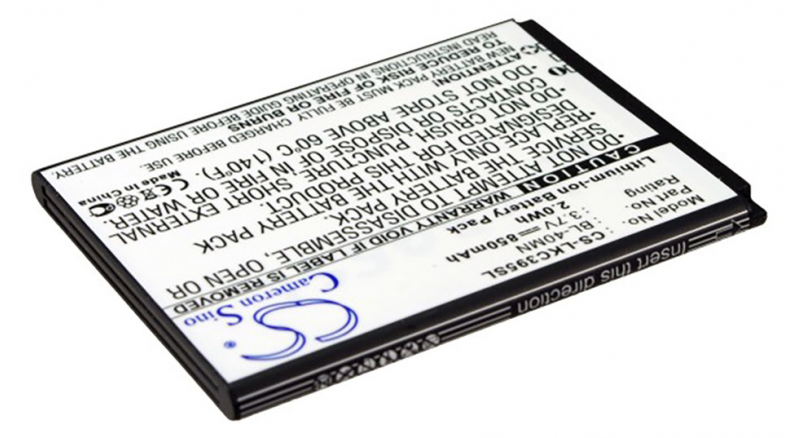 Аккумуляторная батарея для телефона, смартфона LG Xpression C395. Артикул iB-M1350.Емкость (mAh): 850. Напряжение (V): 3,7