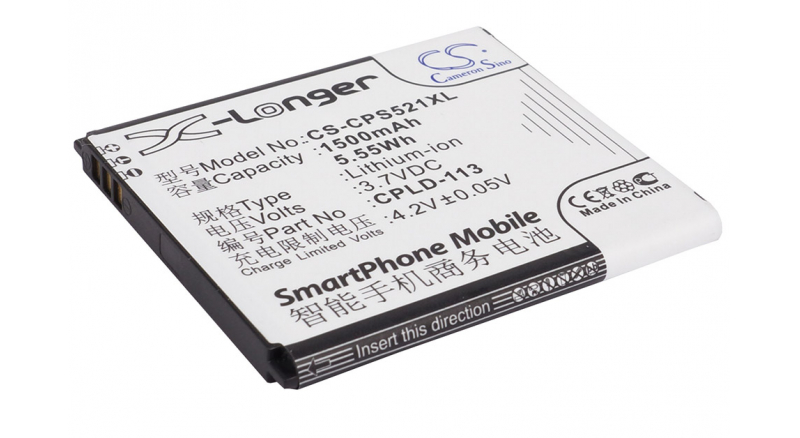Аккумуляторная батарея для телефона, смартфона Coolpad 5218D. Артикул iB-M1607.Емкость (mAh): 1500. Напряжение (V): 3,7