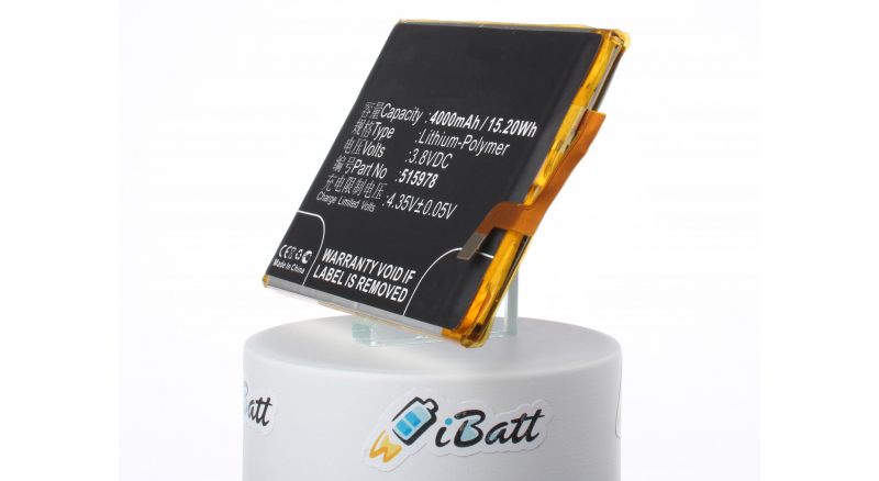 Аккумуляторная батарея для телефона, смартфона ZTE Q519T. Артикул iB-M3010.Емкость (mAh): 4000. Напряжение (V): 3,8