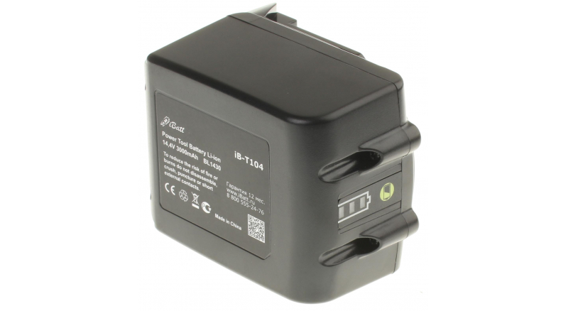 Аккумуляторная батарея для электроинструмента Makita DMR108. Артикул iB-T104.Емкость (mAh): 3000. Напряжение (V): 14,4