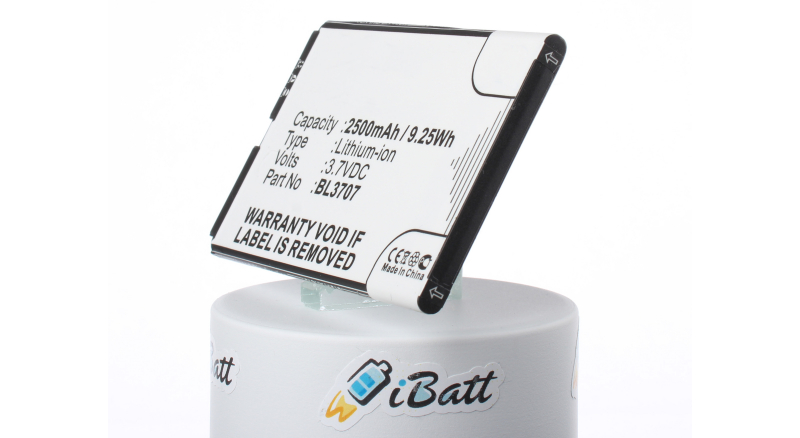 Аккумуляторная батарея iBatt iB-M1759 для телефонов, смартфонов FlyЕмкость (mAh): 2500. Напряжение (V): 3,7
