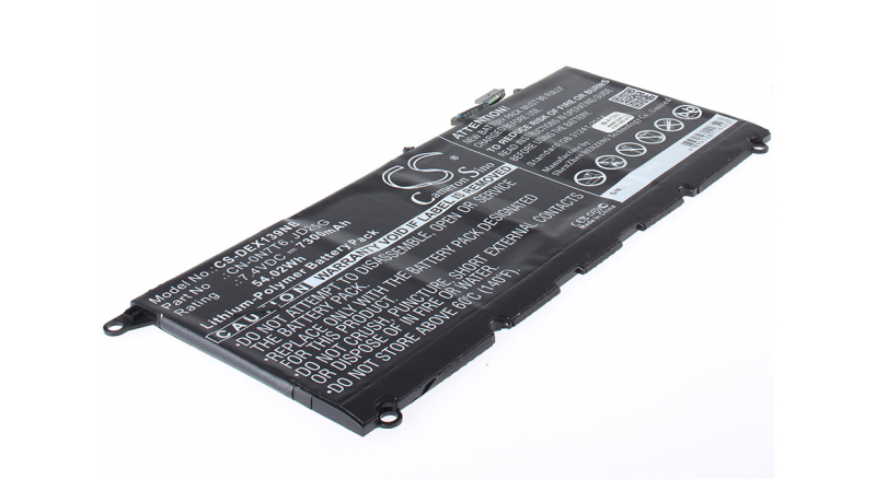 Аккумуляторная батарея JD25G для ноутбуков Dell. Артикул iB-A1393.Емкость (mAh): 7300. Напряжение (V): 7,4