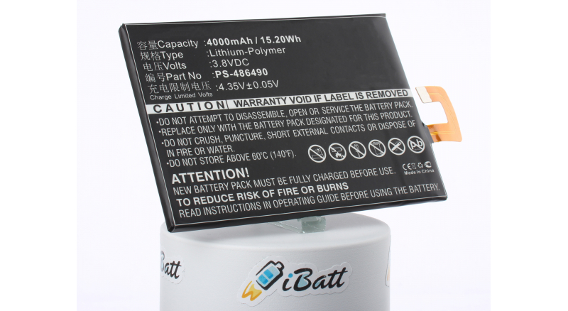 Аккумуляторная батарея iBatt iB-M1330 для телефонов, смартфонов AsusЕмкость (mAh): 4000. Напряжение (V): 3,8