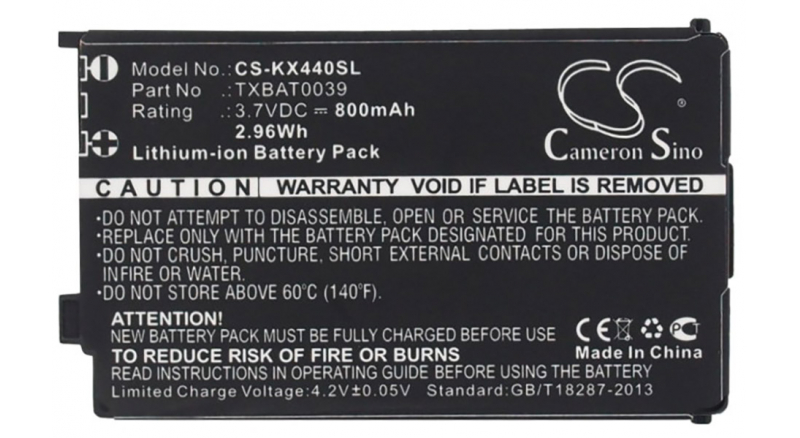 Аккумуляторная батарея для телефона, смартфона Kyocera KX9. Артикул iB-M2064.Емкость (mAh): 800. Напряжение (V): 3,7
