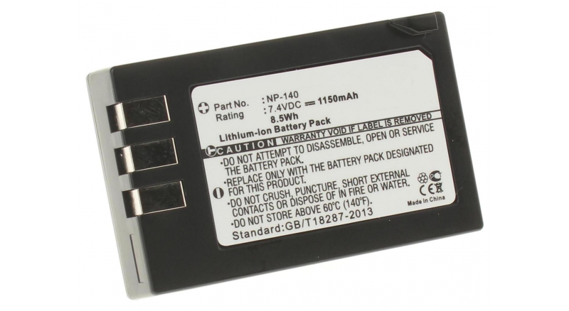 Аккумуляторная батарея NP-140 для фотоаппаратов и видеокамер FujiFilm. Артикул iB-F149.Емкость (mAh): 1150. Напряжение (V): 7,4