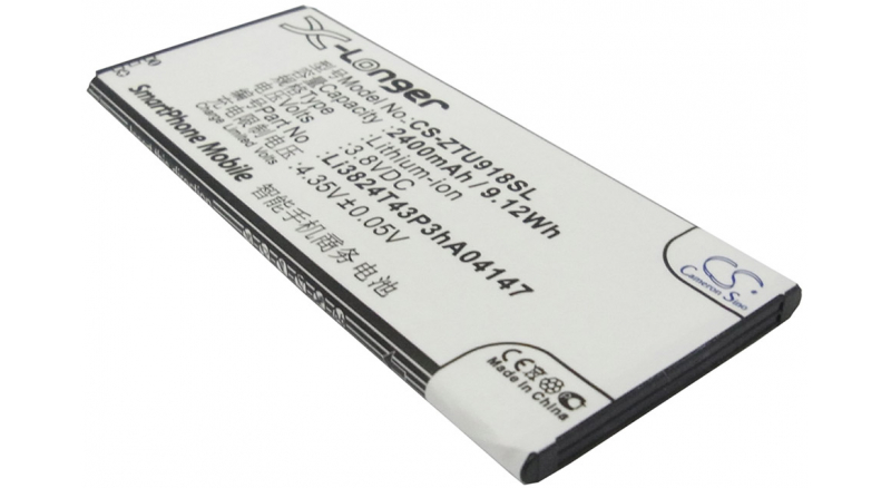 Аккумуляторная батарея iBatt iB-M655 для телефонов, смартфонов ZTEЕмкость (mAh): 2400. Напряжение (V): 3,8