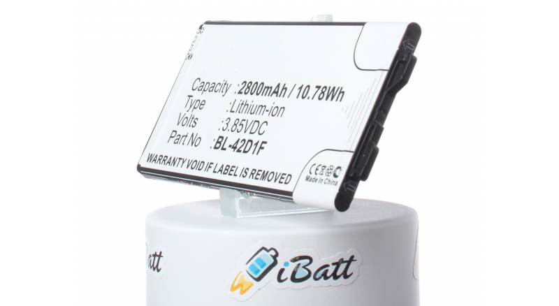 Аккумуляторная батарея BL-42D1F для телефонов, смартфонов LG. Артикул iB-M2143.Емкость (mAh): 2800. Напряжение (V): 3,85