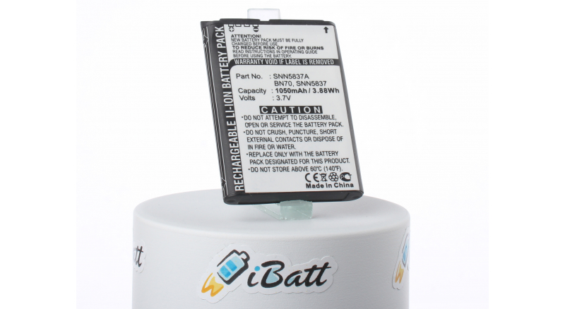 Аккумуляторная батарея iBatt iB-M2291 для телефонов, смартфонов MotorolaЕмкость (mAh): 1050. Напряжение (V): 3,7
