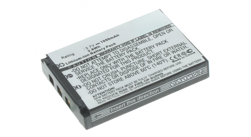 Аккумуляторная батарея iBatt iB-F478 для фотокамер и видеокамер CasioЕмкость (mAh): 1050. Напряжение (V): 3,7