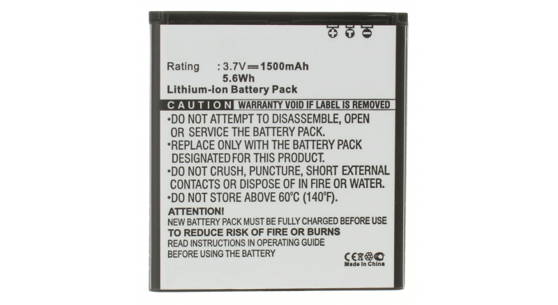 Аккумуляторная батарея iBatt iB-M455 для телефонов, смартфонов Sony EricssonЕмкость (mAh): 1500. Напряжение (V): 3,7