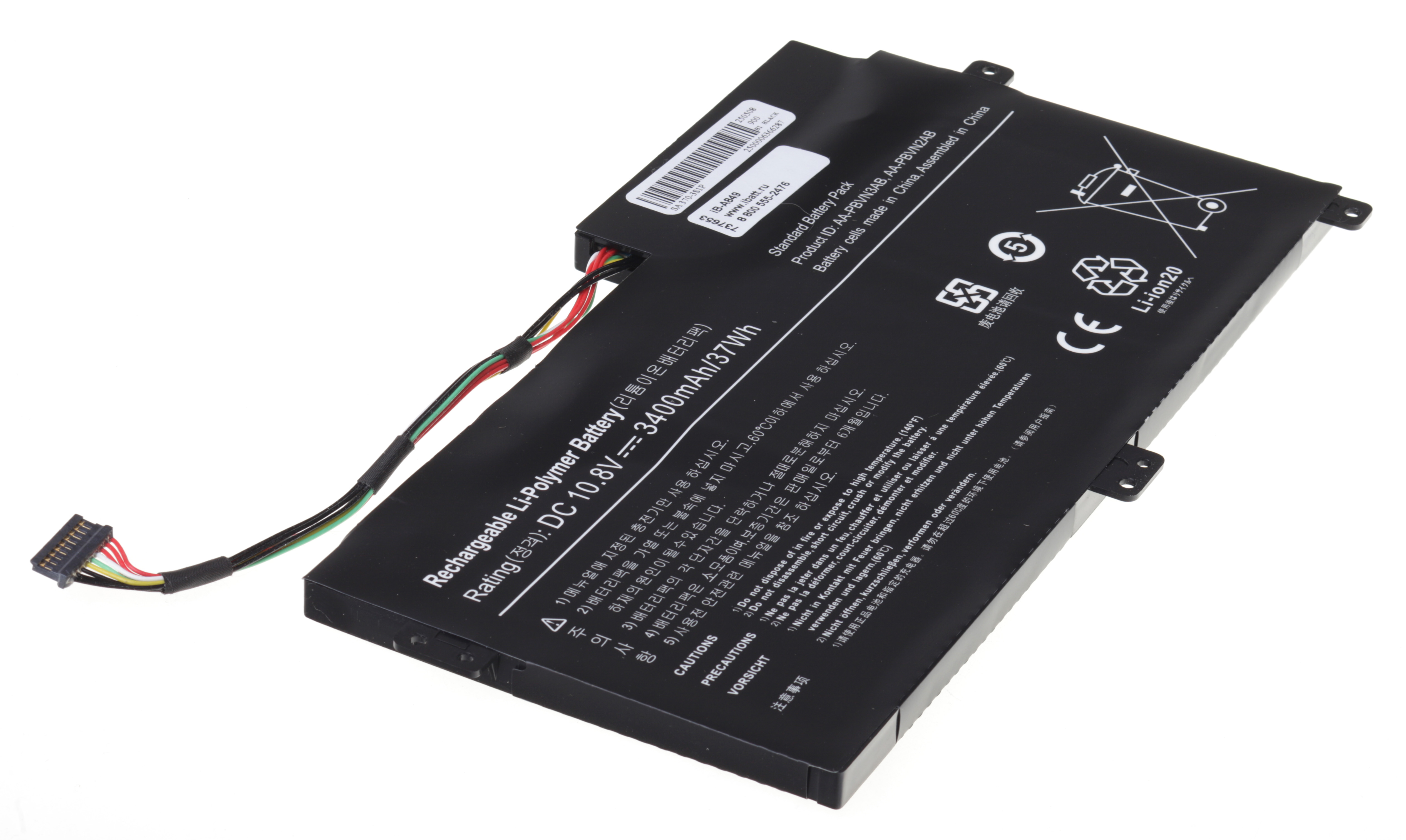 Аккумуляторная батарея iBatt iB-A849 для ноутбука SamsungЕмкость (mAh): 3400. Напряжение (V): 10,8