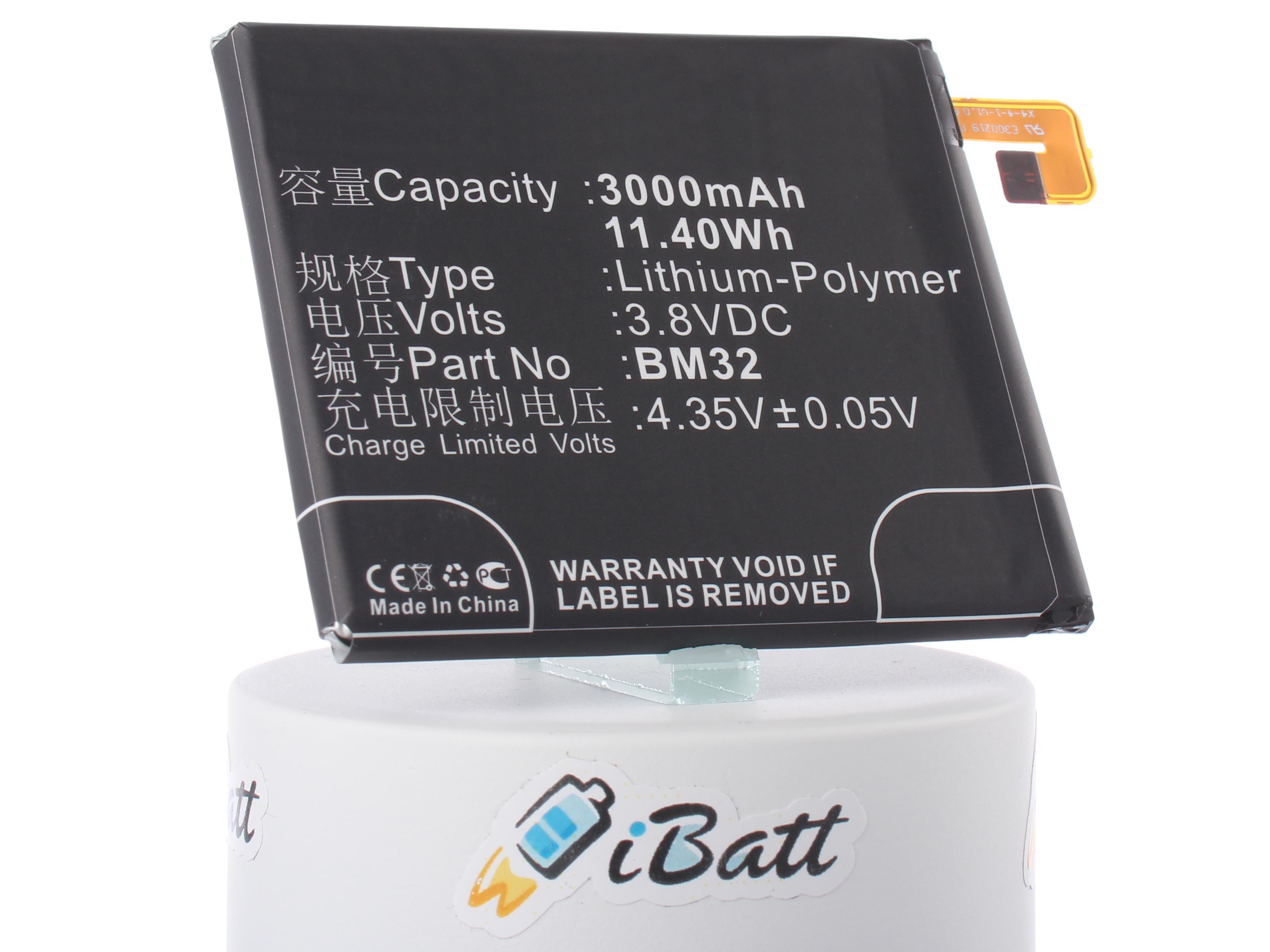 Аккумуляторная батарея iBatt iB-M838 для телефонов, смартфонов XiaomiЕмкость (mAh): 3000. Напряжение (V): 3,8