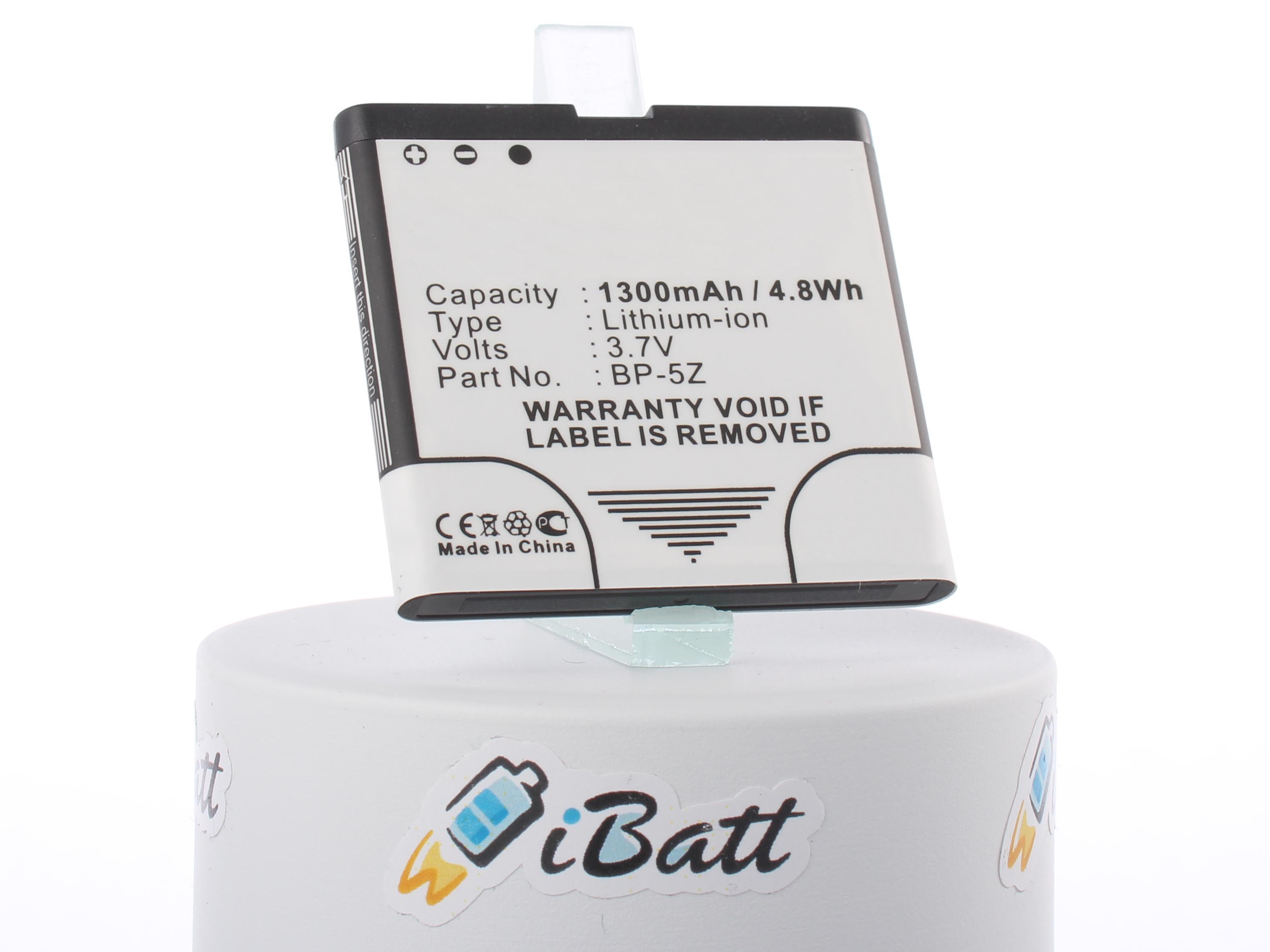 Аккумуляторная батарея iBatt iB-M395 для телефонов, смартфонов NokiaЕмкость (mAh): 1300. Напряжение (V): 3,7