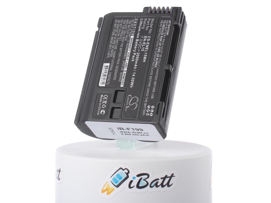 Аккумуляторная батарея iBatt iB-F199 для фотокамер и видеокамер NikonЕмкость (mAh): 1600. Напряжение (V): 7