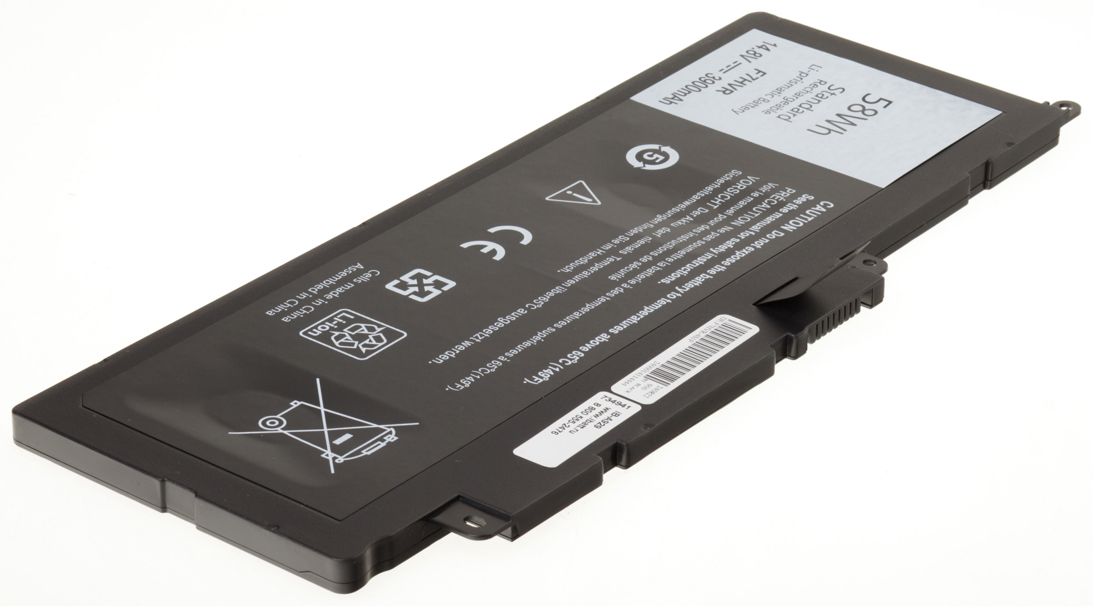 Аккумуляторная батарея для ноутбука Dell Inspiron 7737. Артикул iB-A929.Емкость (mAh): 3900. Напряжение (V): 14,8