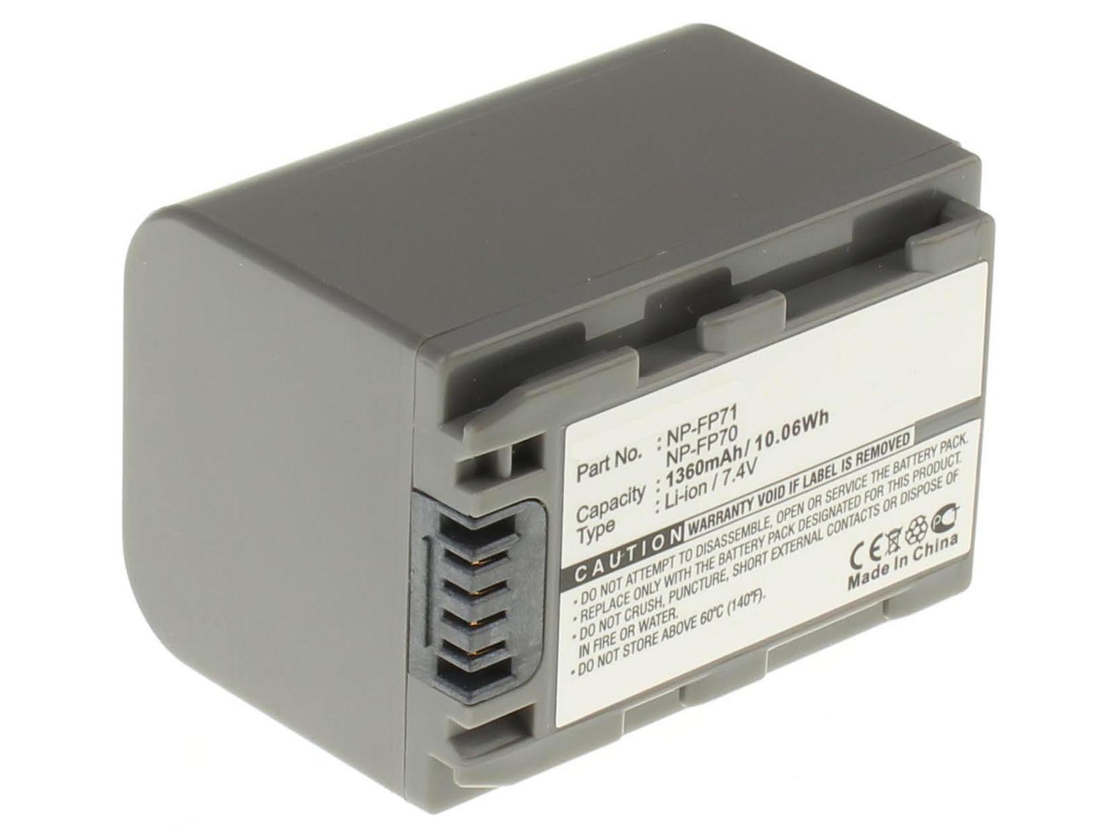 Аккумуляторные батареи для фотоаппаратов и видеокамер Sony DCR-HC35EЕмкость (mAh): 1360. Напряжение (V): 7,4