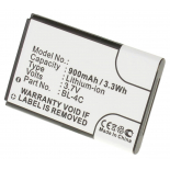 Аккумуляторная батарея C4C60T для телефонов, смартфонов myPhone. Артикул iB-M348.Емкость (mAh): 900. Напряжение (V): 3,7
